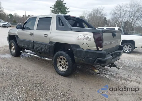 2002 Chevrolet Avalanche 1500 from USA, damaged, VIN 3GNEK13T22G115703